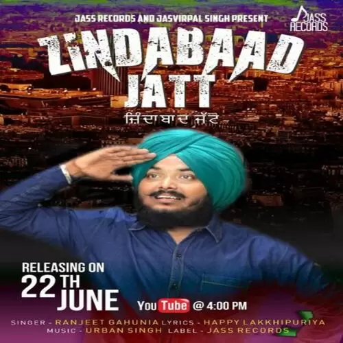 Zindabaad Jatt Ranjeet Gahunia Mp3 Download Song - Mr-Punjab