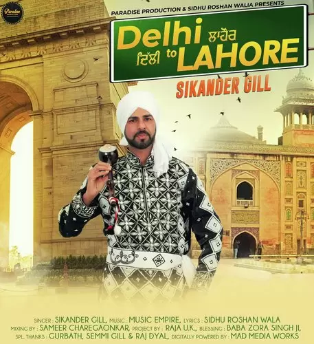 Delhi To Lahore Sikander Gill Mp3 Download Song - Mr-Punjab